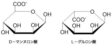 図：アルギン酸の構造